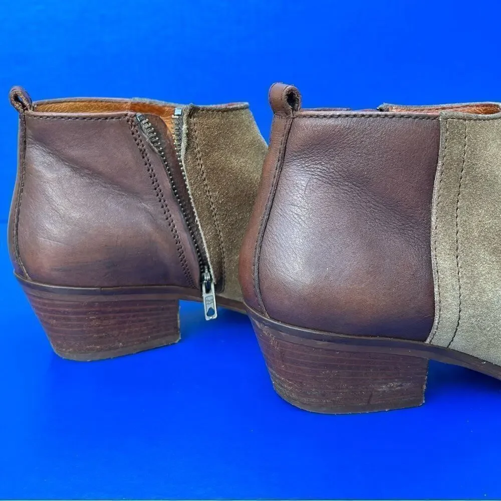 Madewell Womens The Charley Boot Leather Suede‎ Cigar Ankle Boots 9 39101